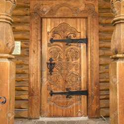 porte bois sculpté, Albertville, Ugine, Moutiers, Savoie