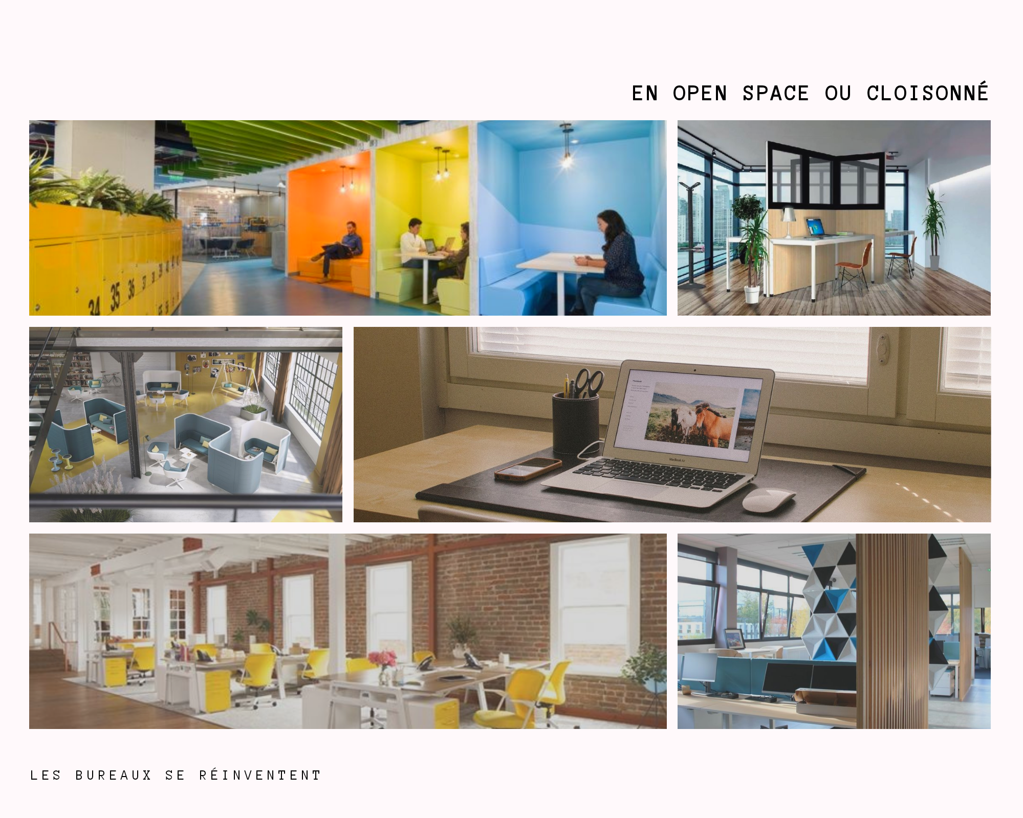 bureau en open space ou cloiso